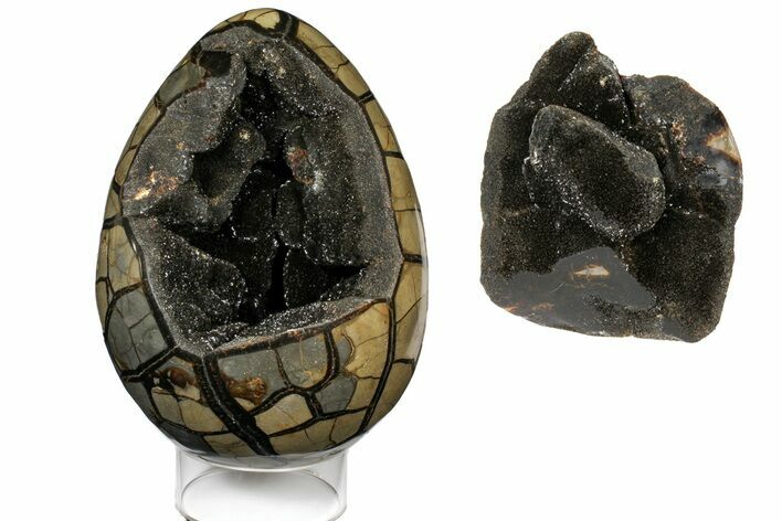 Septarian Dragon Egg Geode - Removable Section #121264